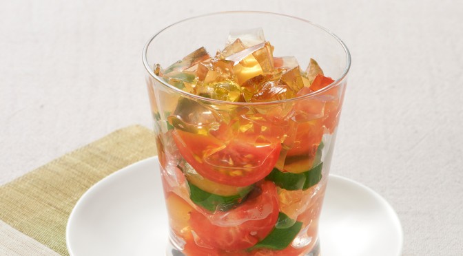 夏野菜＆ジュレのグラスサラダ